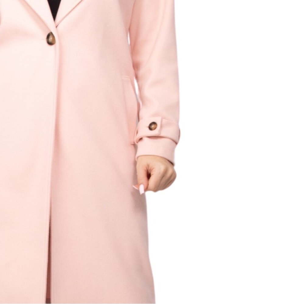 NWT Light Pink Collared Coat - Picture 6 of 6
